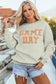 Grapefruit Orange Game Day Graphic Rugby Football Season Sweatshirt