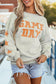 Grapefruit Orange Game Day Graphic Rugby Football Season Sweatshirt