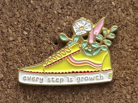 Every Step is Growth Enamel &Metal Pin